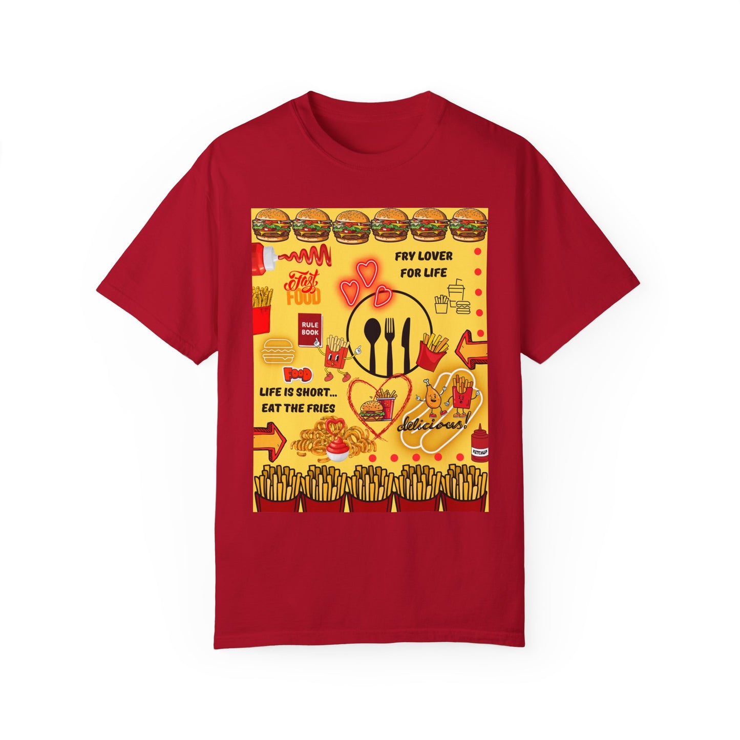 Eat The Fries Unisex Garment-Dyed T-shirt