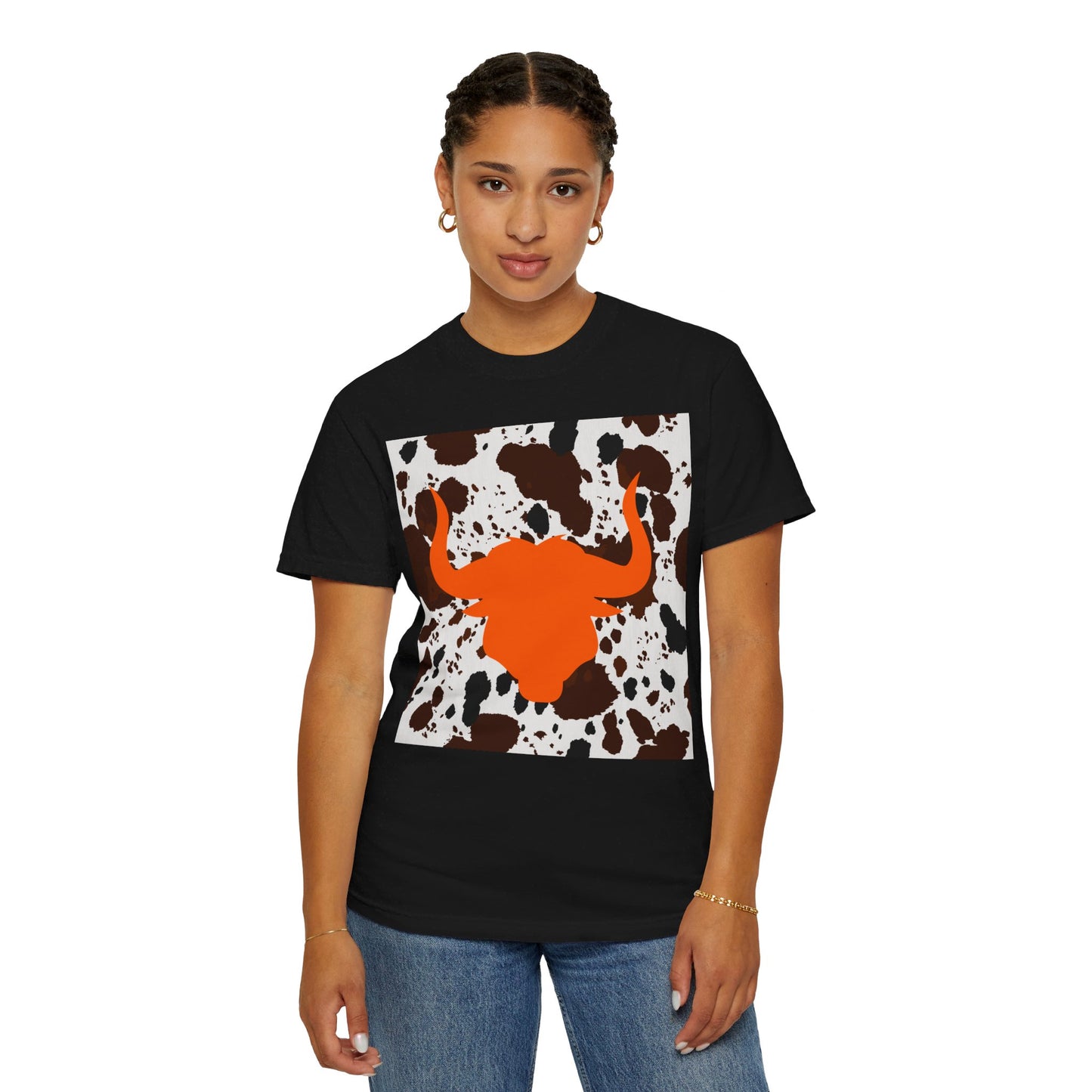 Cow 3 Unisex Garment-Dyed T-shirt