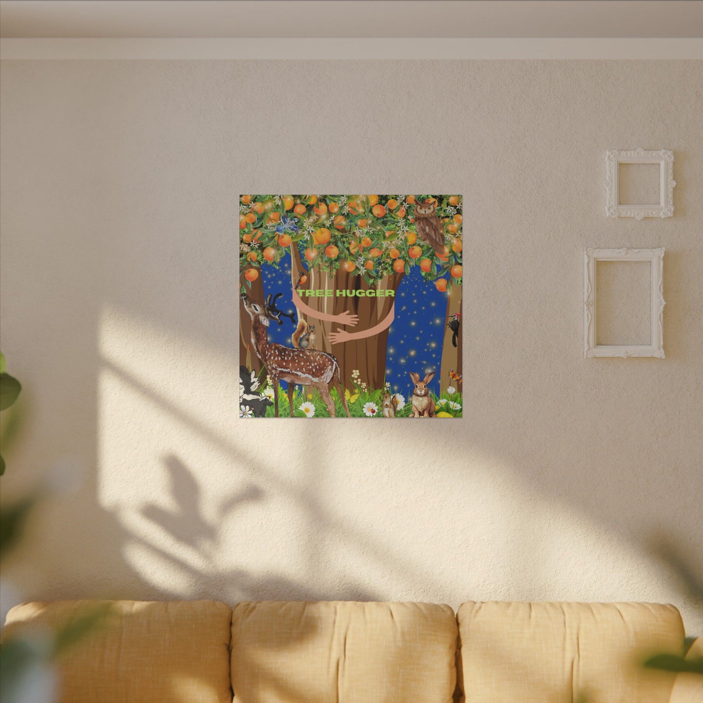 Tree Hugger - Canvas Print, Eco-Friendly Art, Nature Lover Gift, Home Decor, Wall Art for Animal Lovers, Gift for Earth Day