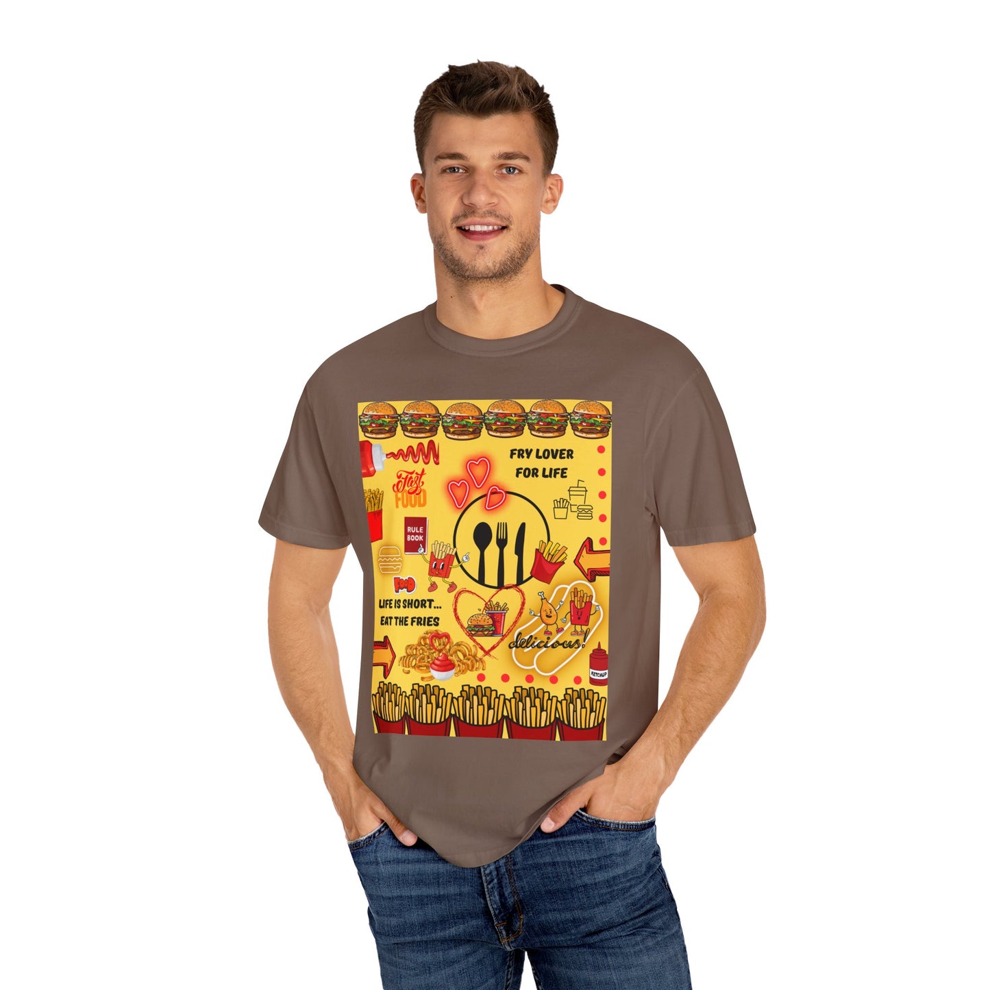 Eat The Fries Unisex Garment-Dyed T-shirt