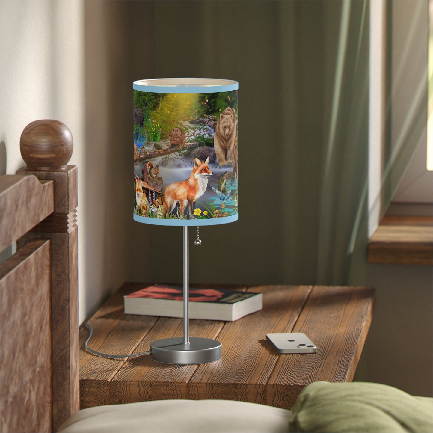 Foxes And Forest Friends Lamp on a Stand, US|CA plug