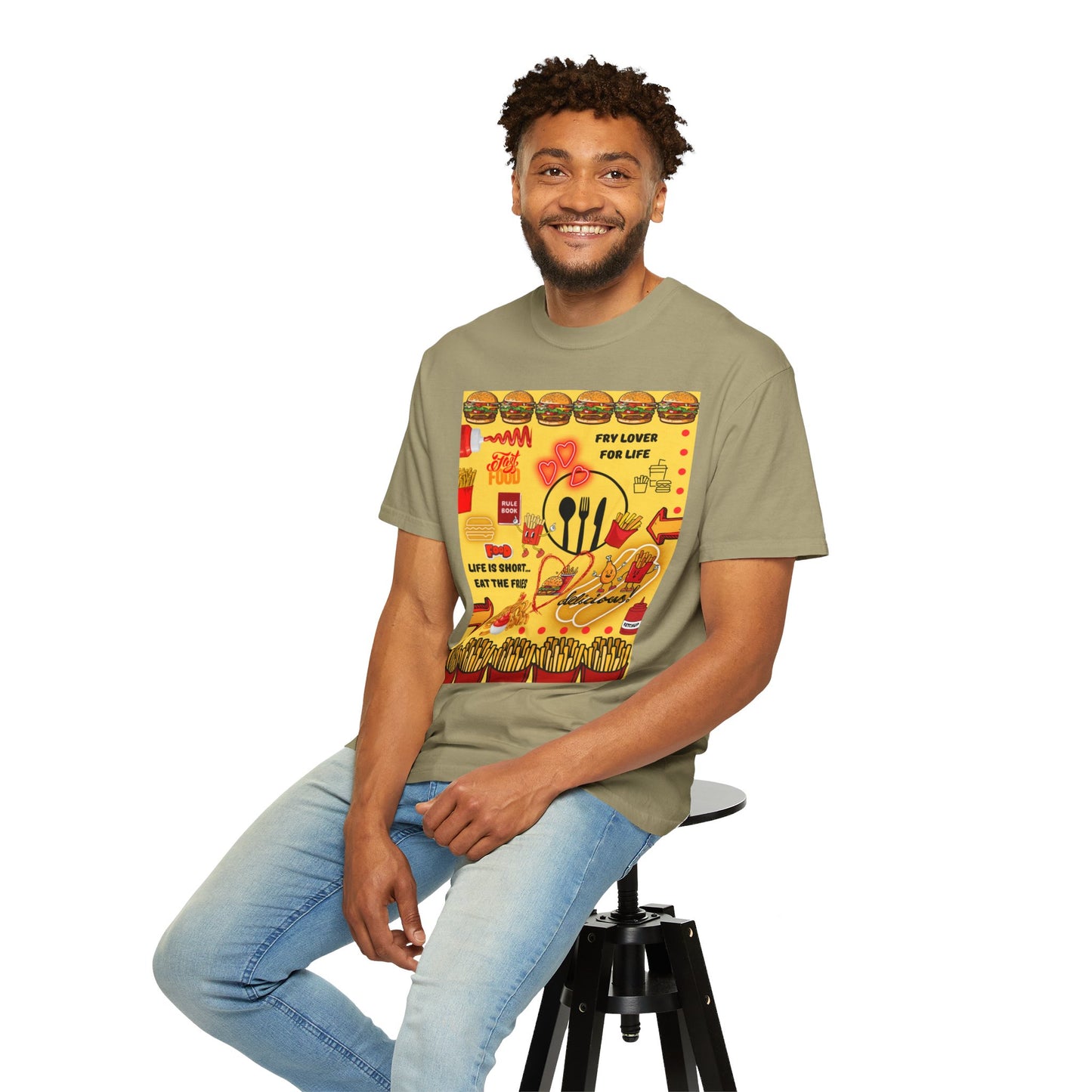 Eat The Fries Unisex Garment-Dyed T-shirt