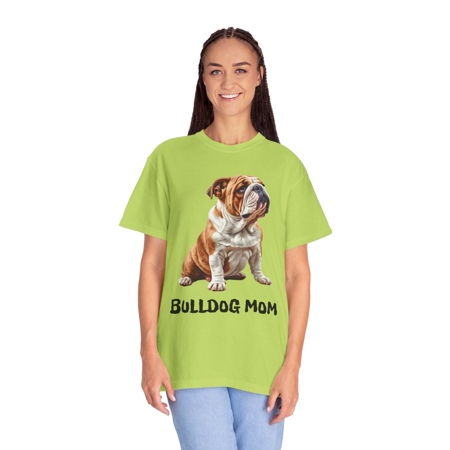 Bulldog Mom Unisex Garment-Dyed T-shirt