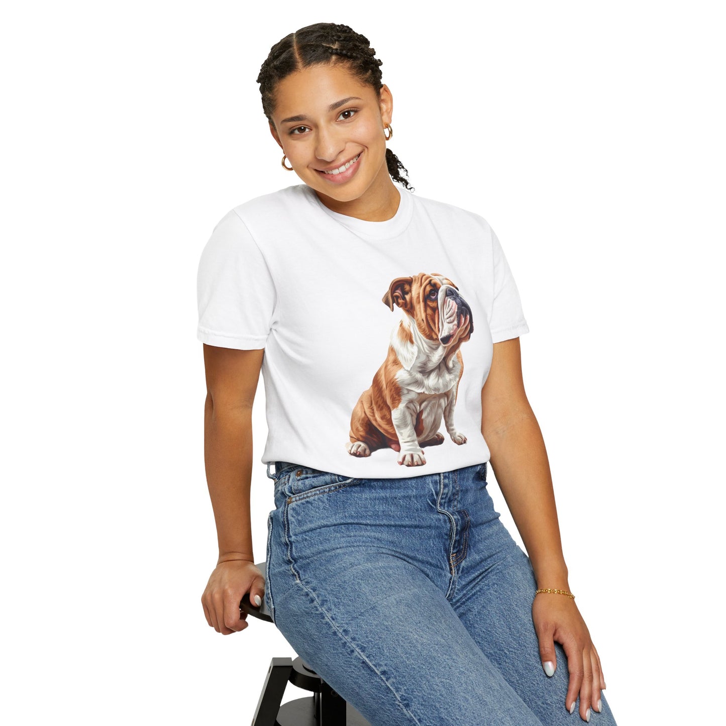 Bulldog Mom Unisex Garment-Dyed T-shirt