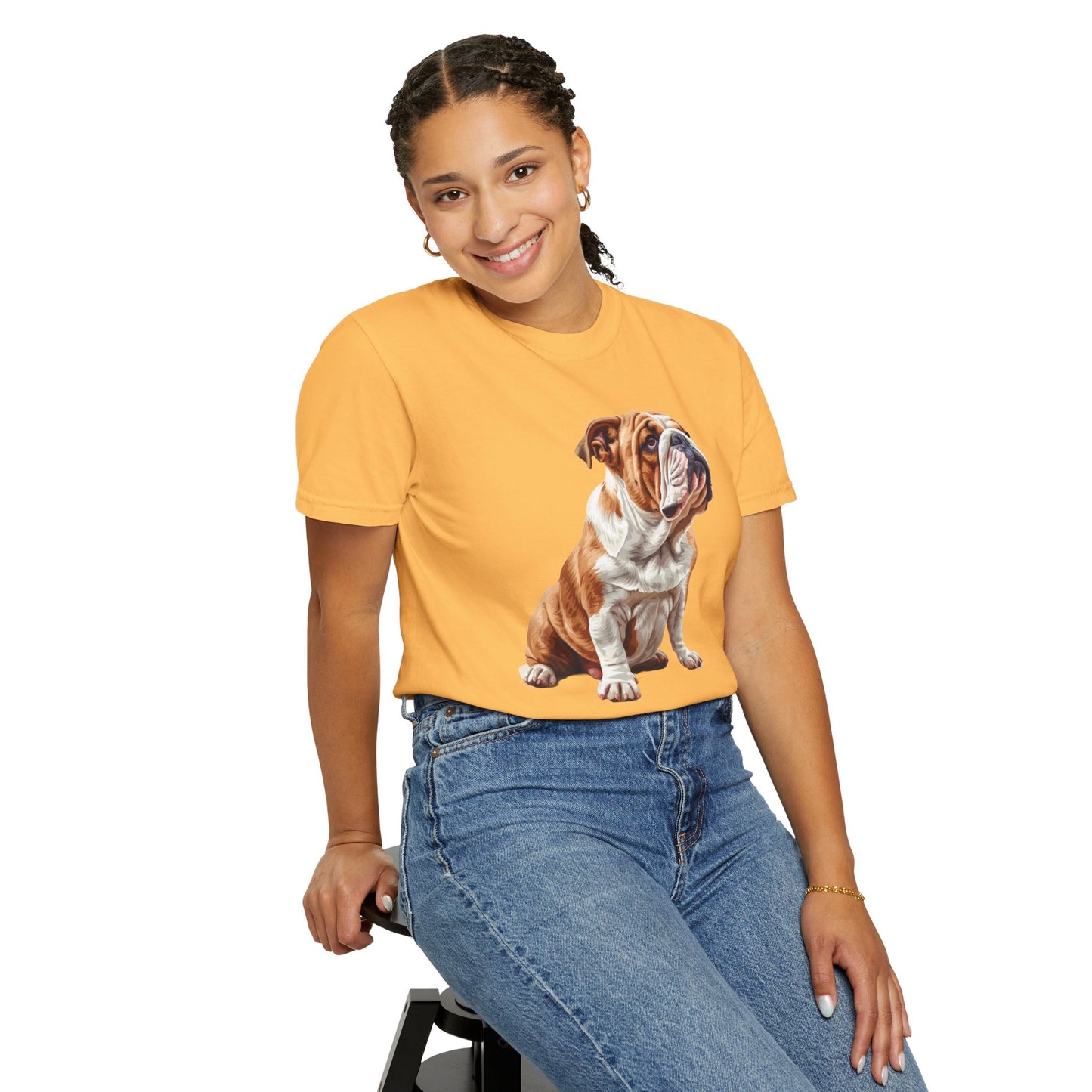 Bulldog Mom Unisex Garment-Dyed T-shirt
