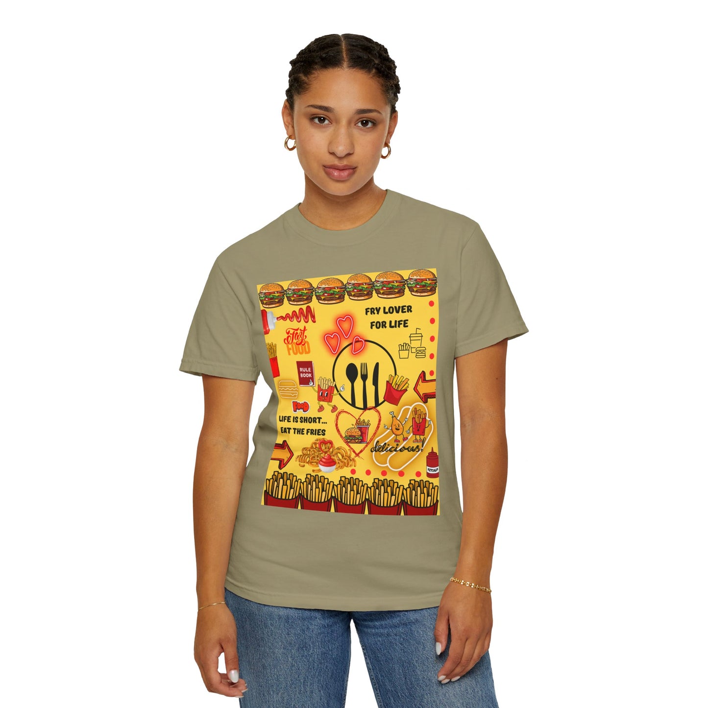Eat The Fries Unisex Garment-Dyed T-shirt