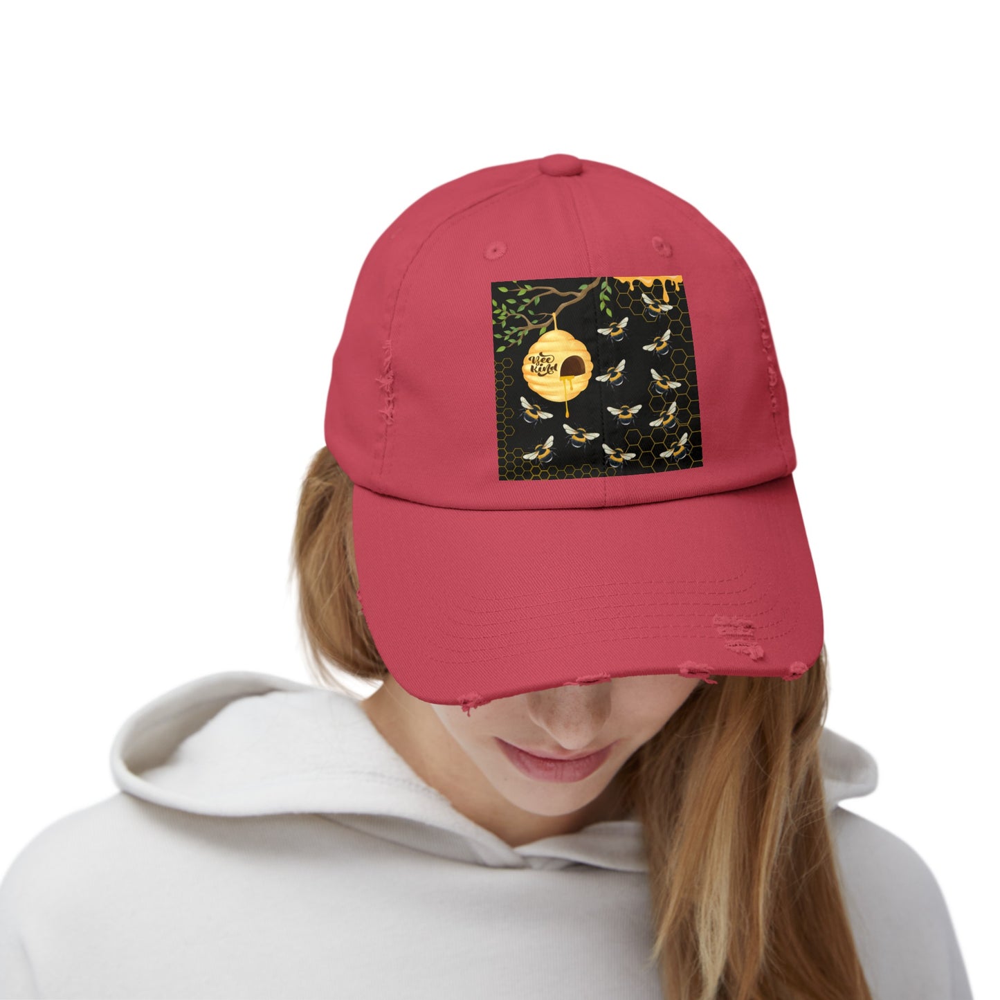 Bee Kind Unisex Distressed Cap