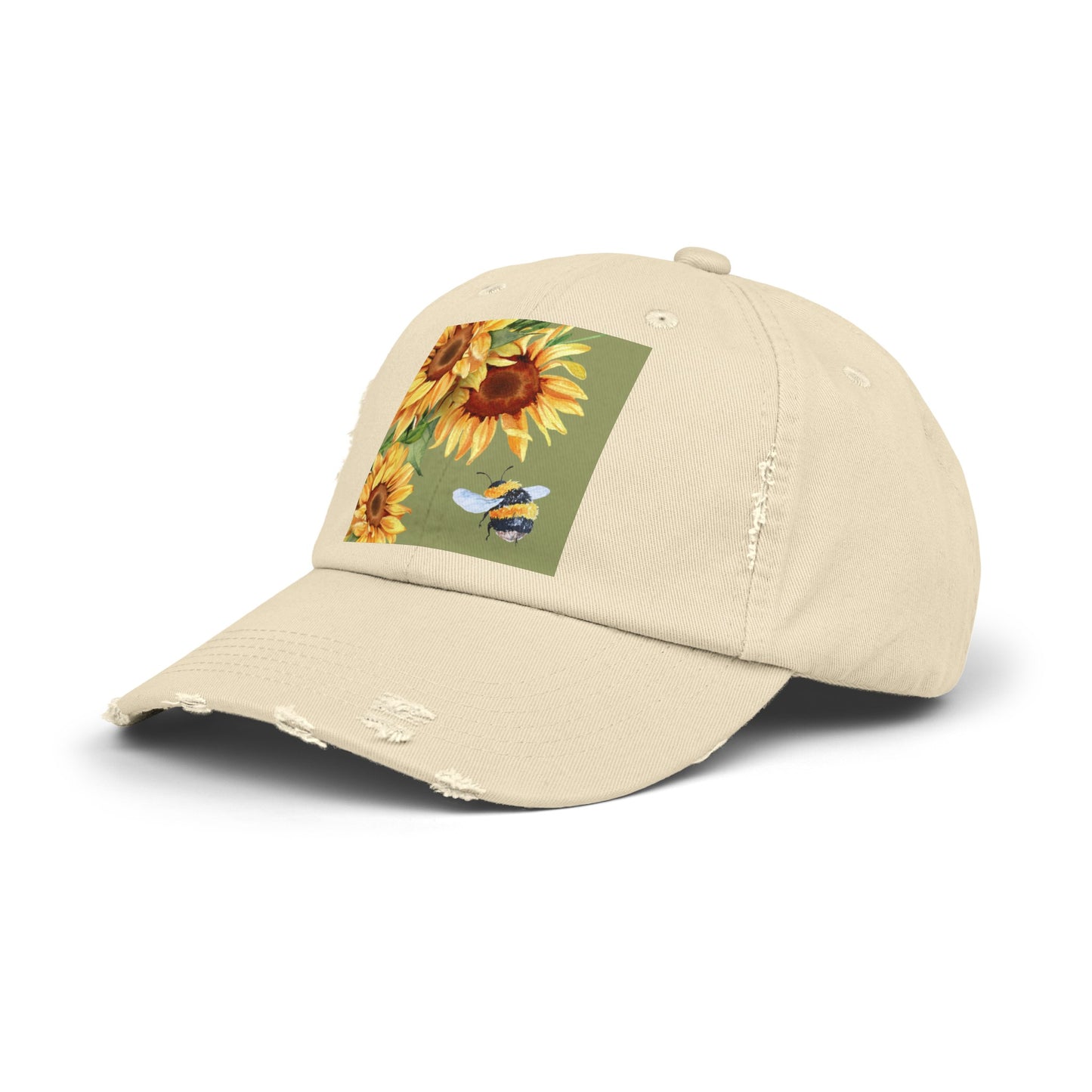 Bee 3 Unisex Distressed Cap