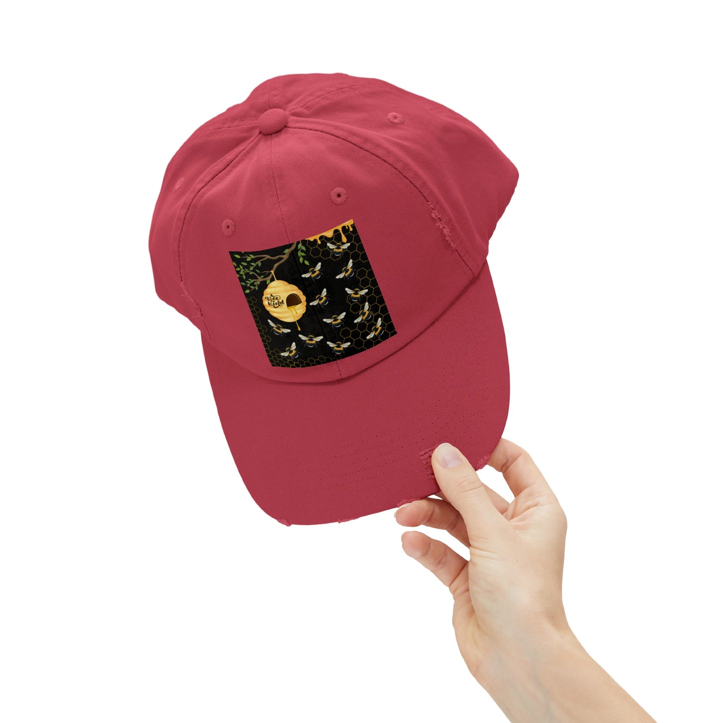 Bee Kind Unisex Distressed Cap