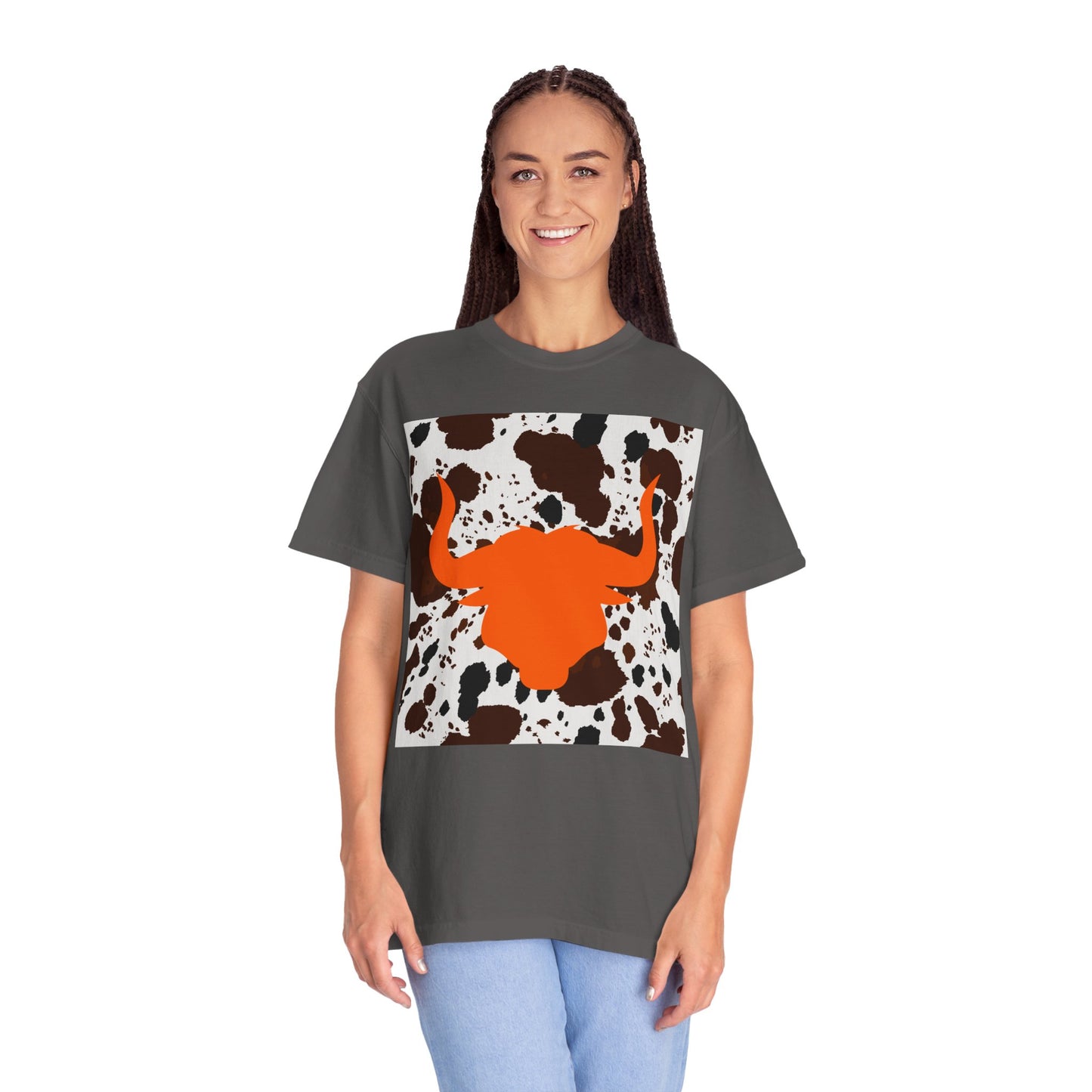 Cow 3 Unisex Garment-Dyed T-shirt