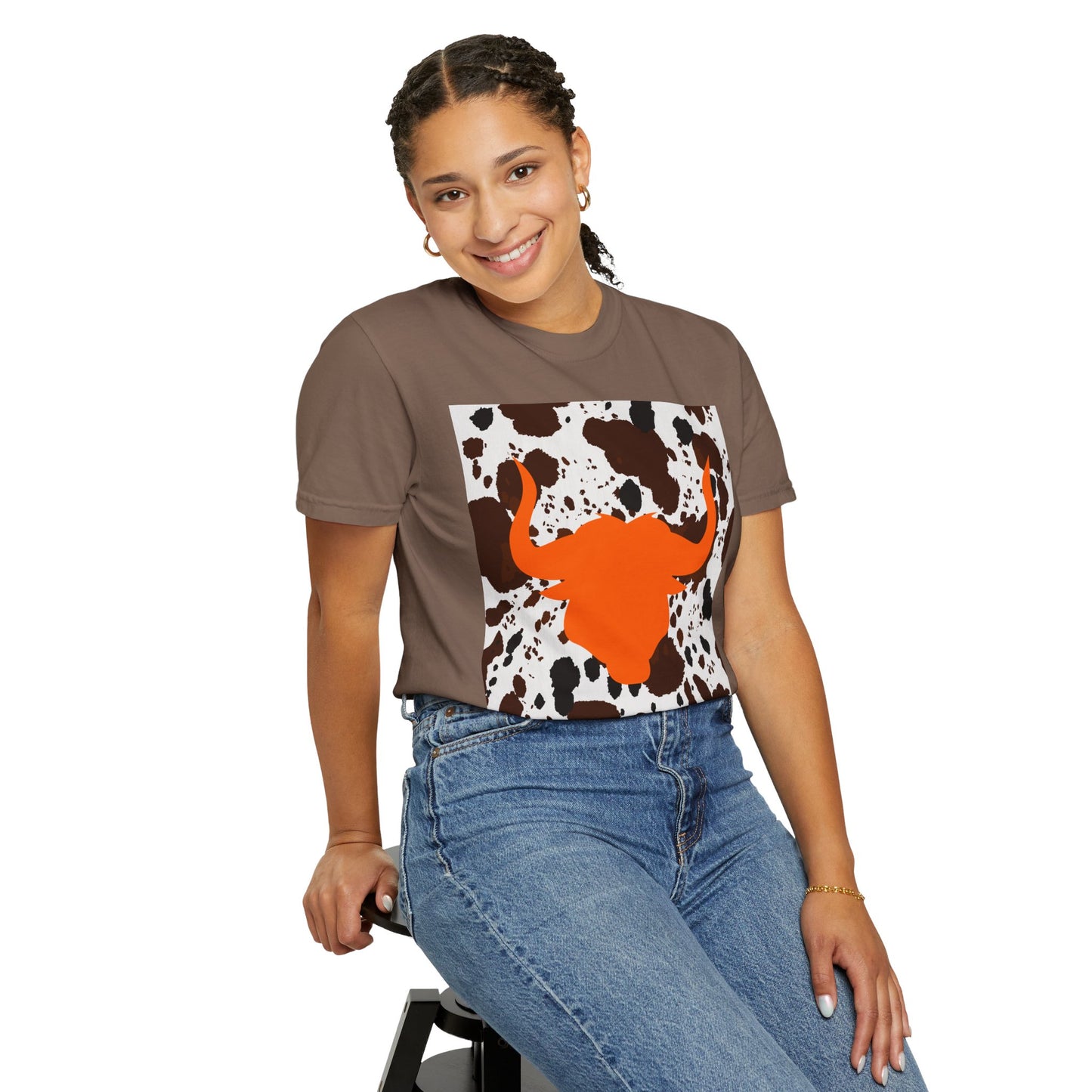 Cow 3 Unisex Garment-Dyed T-shirt