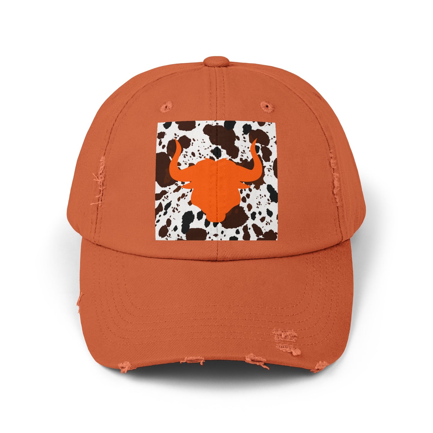 Cow 3 Unisex Distressed Cap