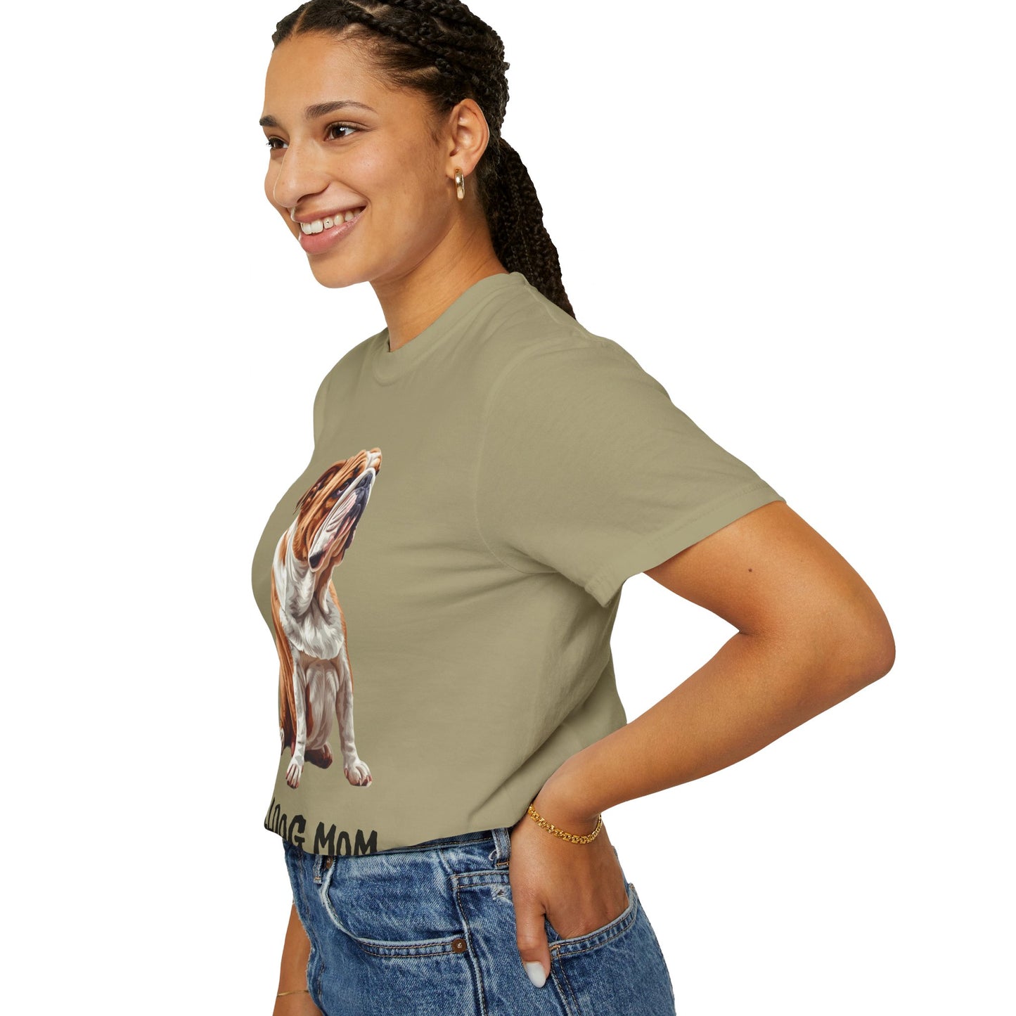 Bulldog Mom Unisex Garment-Dyed T-shirt