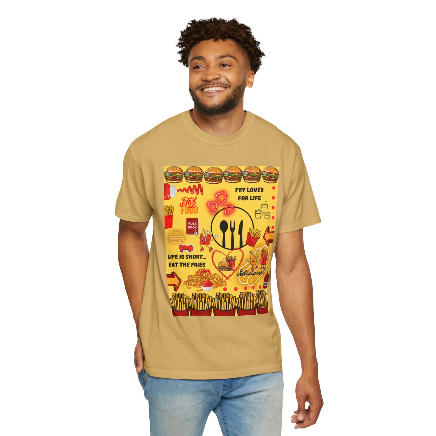Eat The Fries Unisex Garment-Dyed T-shirt