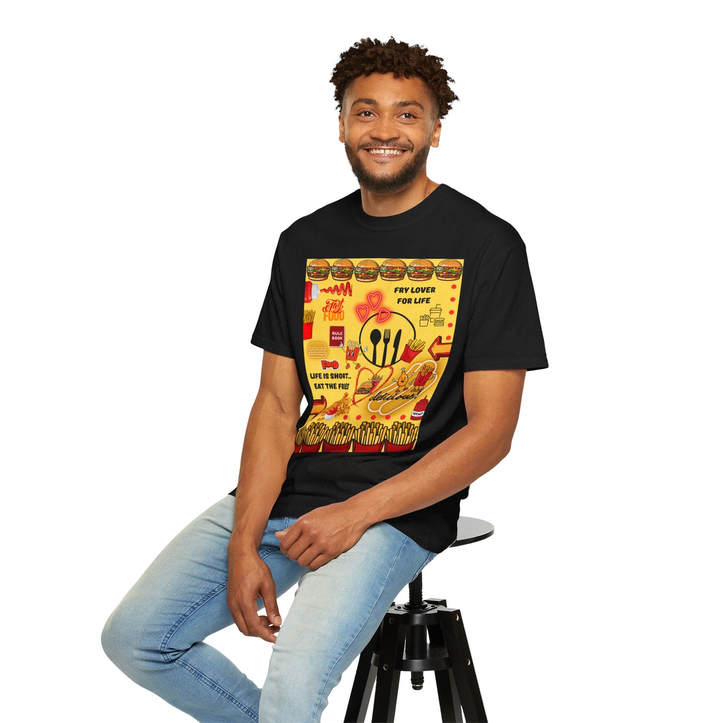 Eat The Fries Unisex Garment-Dyed T-shirt