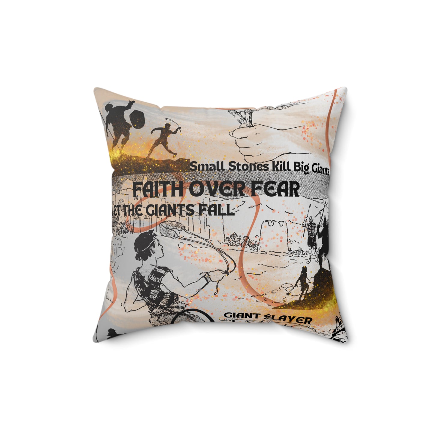 Faith Over Fear Spun Polyester Square Pillow