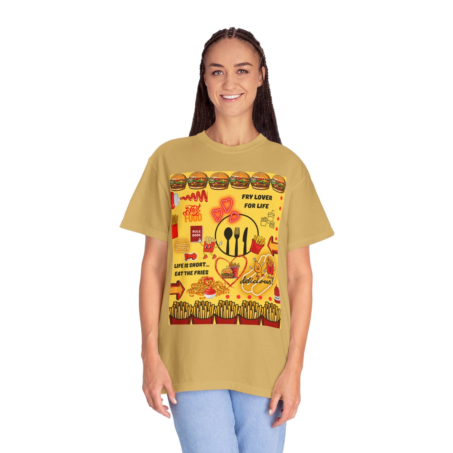 Eat The Fries Unisex Garment-Dyed T-shirt