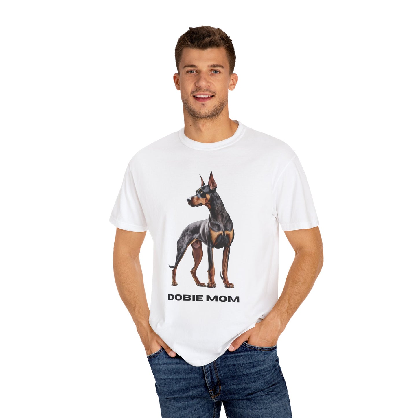 Dobie Mom Unisex Garment-Dyed T-shirt
