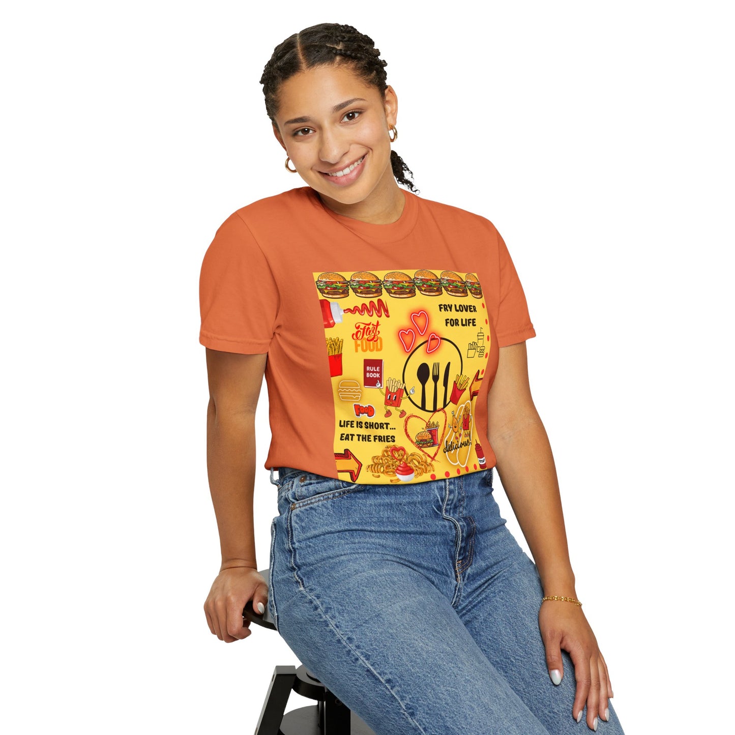 Eat The Fries Unisex Garment-Dyed T-shirt