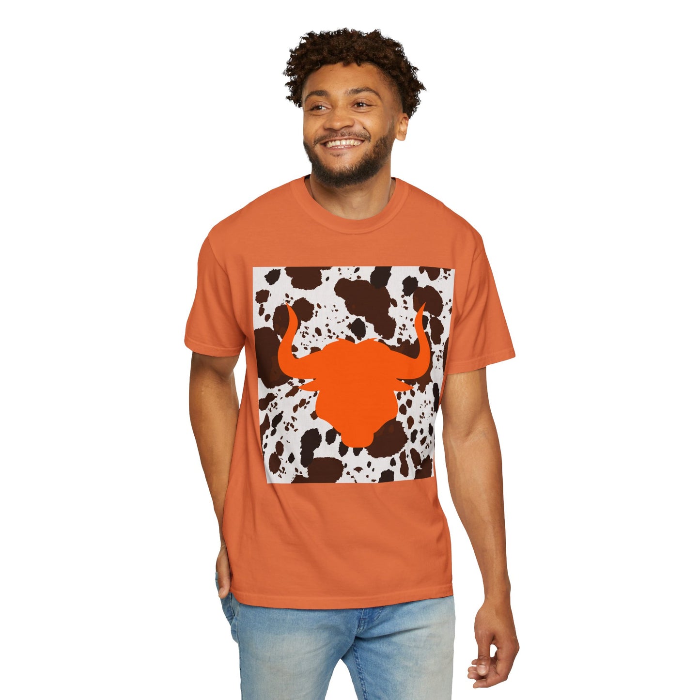 Cow 3 Unisex Garment-Dyed T-shirt