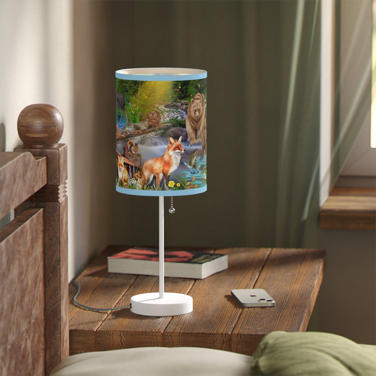 Foxes And Forest Friends Lamp on a Stand, US|CA plug