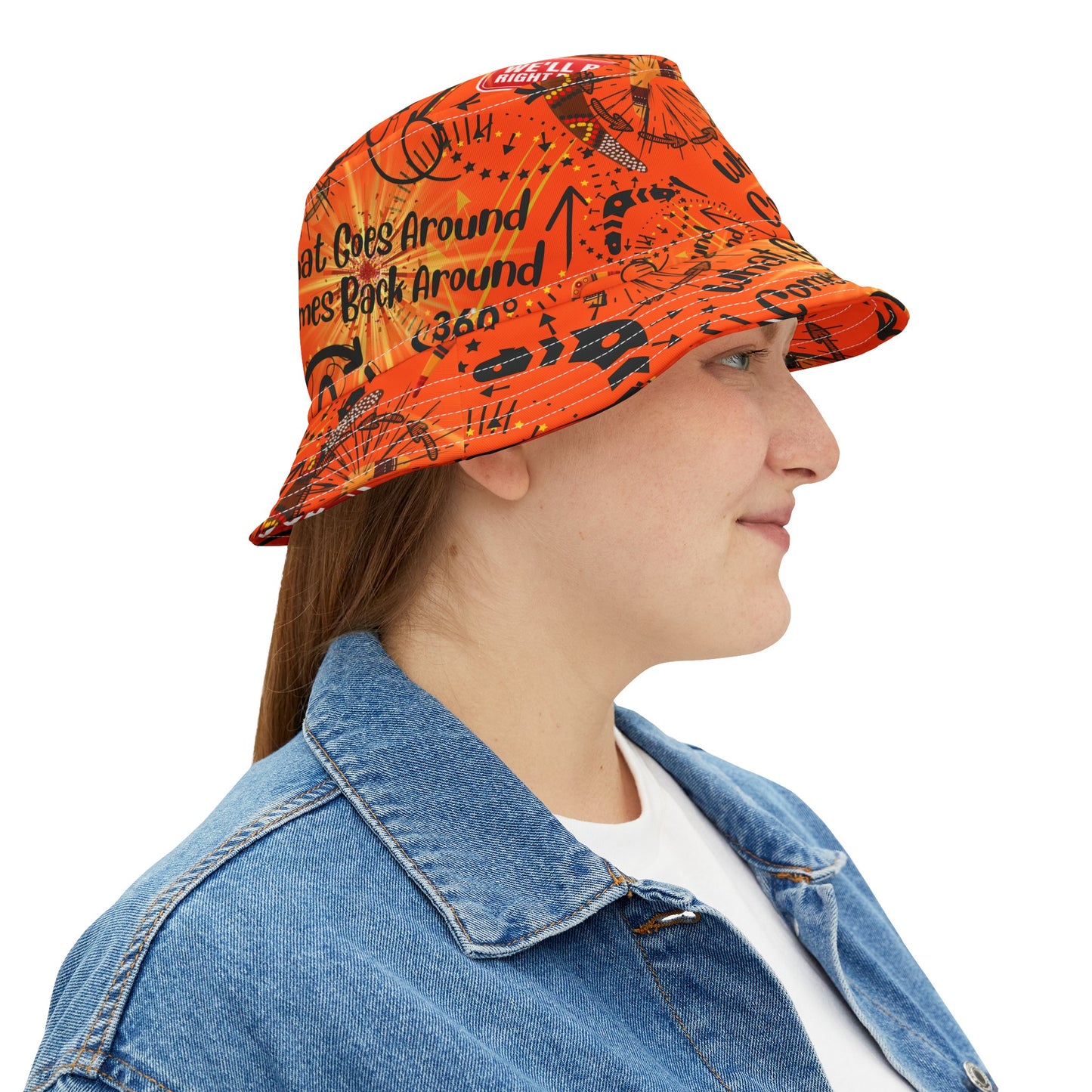 What Goes Around Comes Back Aroun Bucket Hat (AOP)
