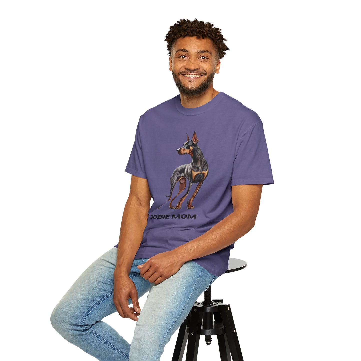 Dobie Mom Unisex Garment-Dyed T-shirt