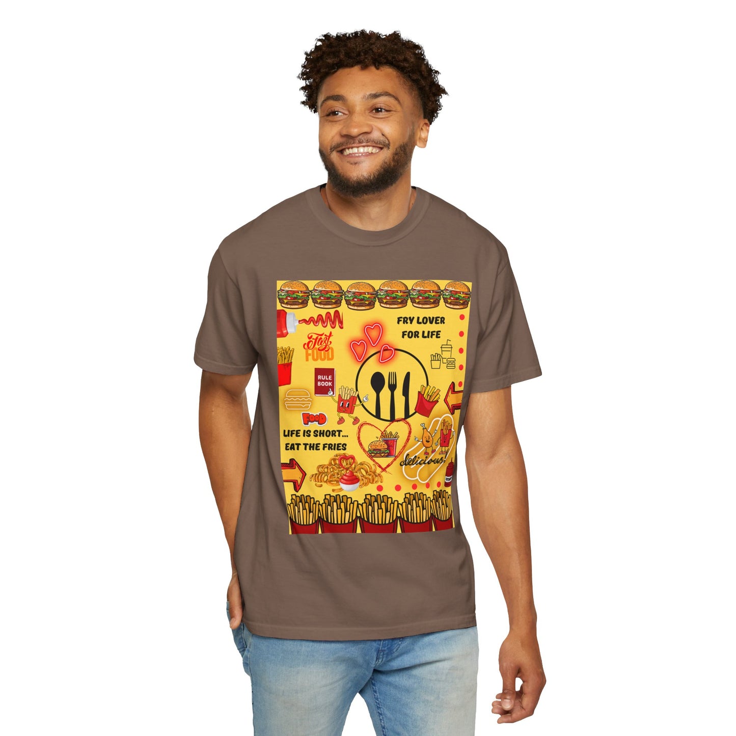 Eat The Fries Unisex Garment-Dyed T-shirt