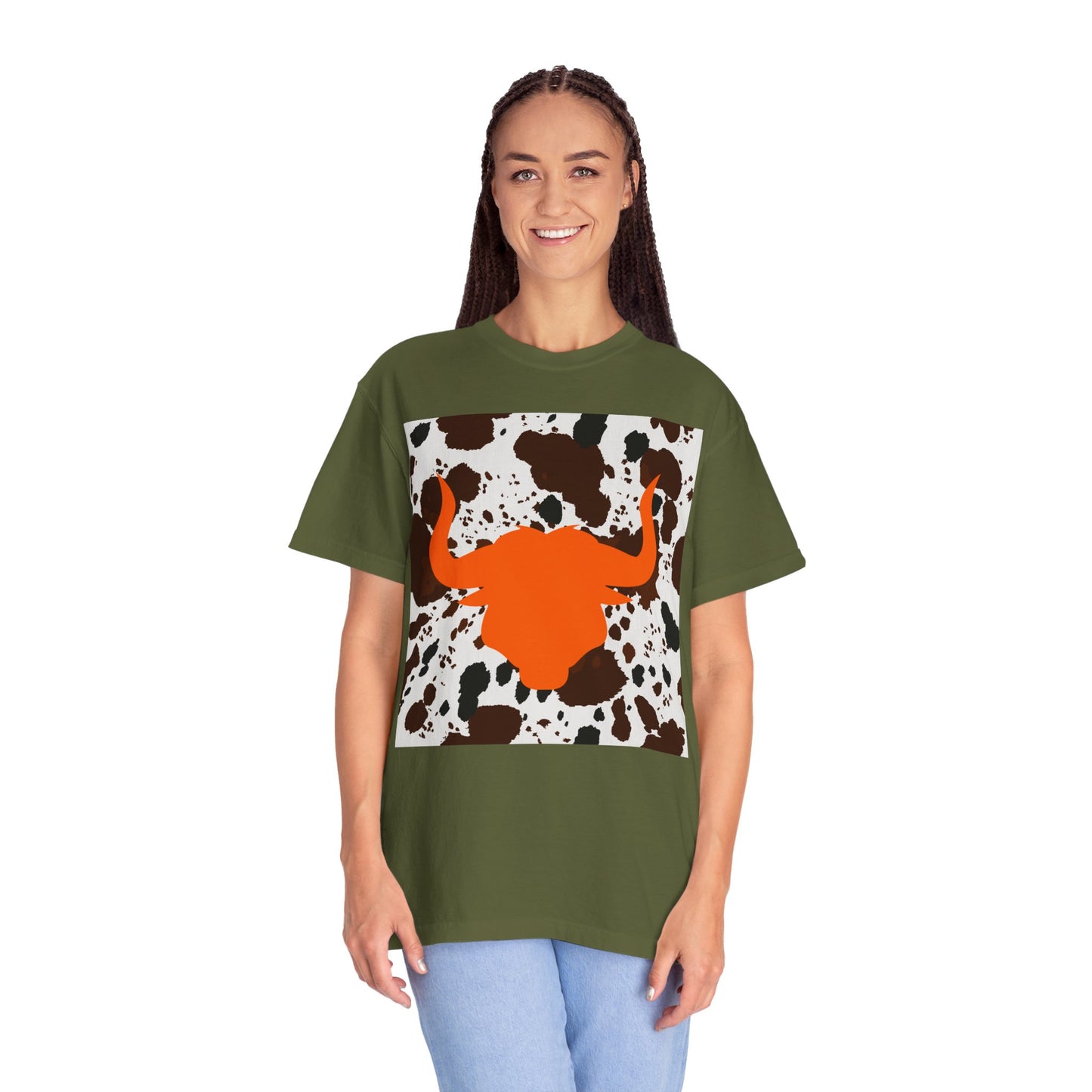 Cow 3 Unisex Garment-Dyed T-shirt