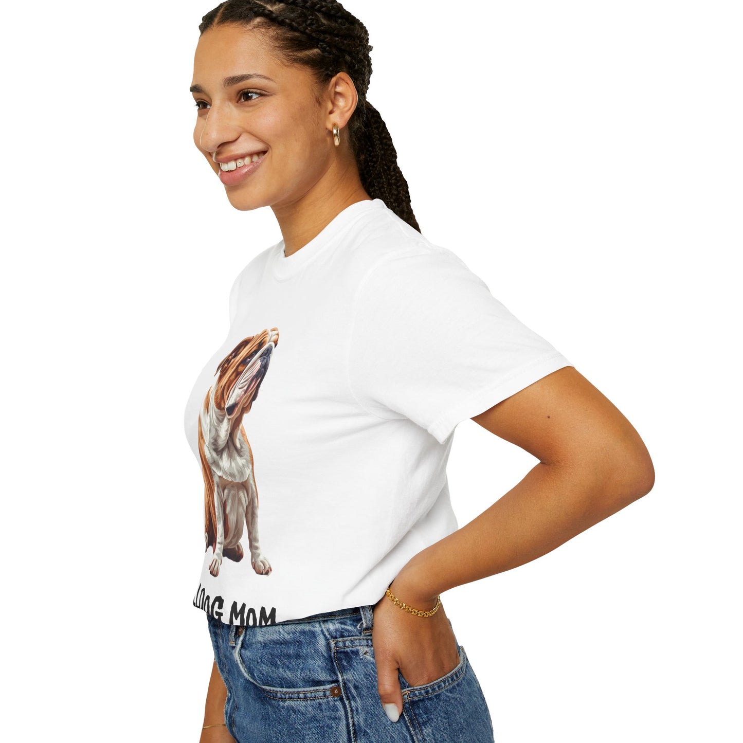 Bulldog Mom Unisex Garment-Dyed T-shirt