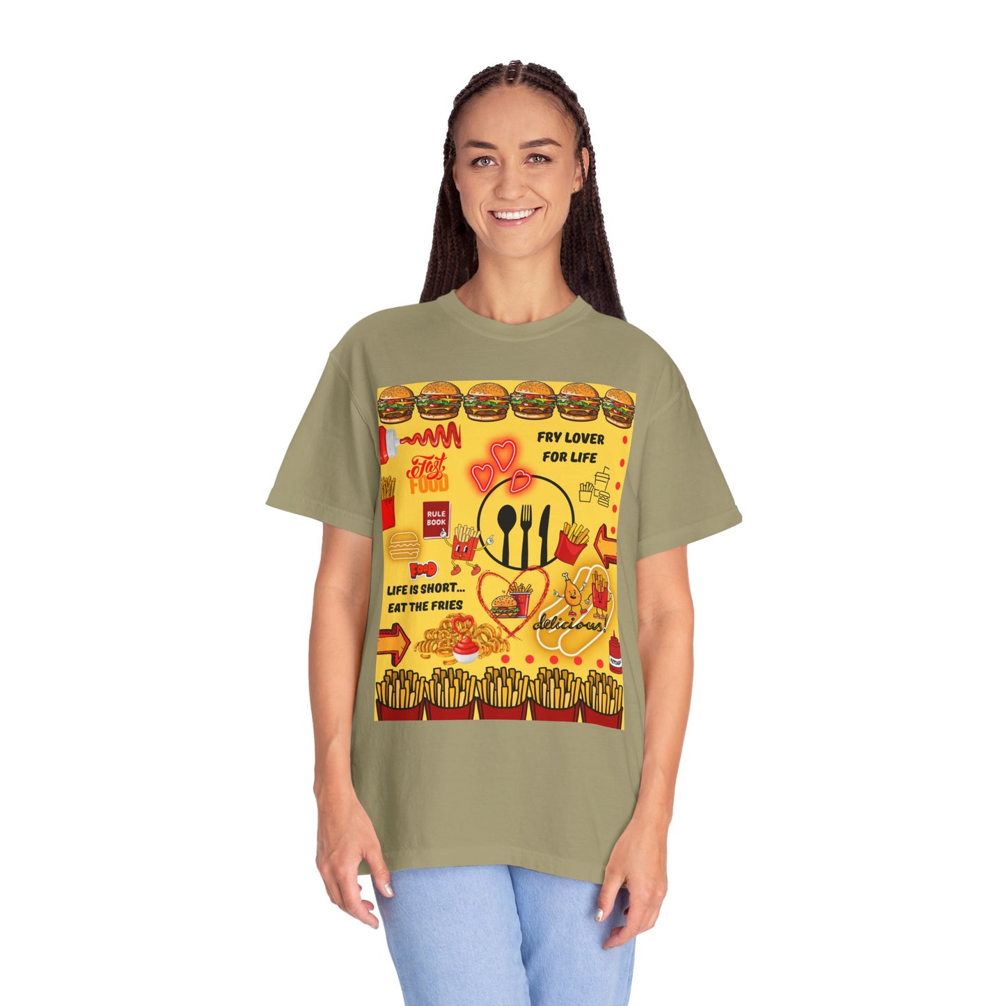 Eat The Fries Unisex Garment-Dyed T-shirt