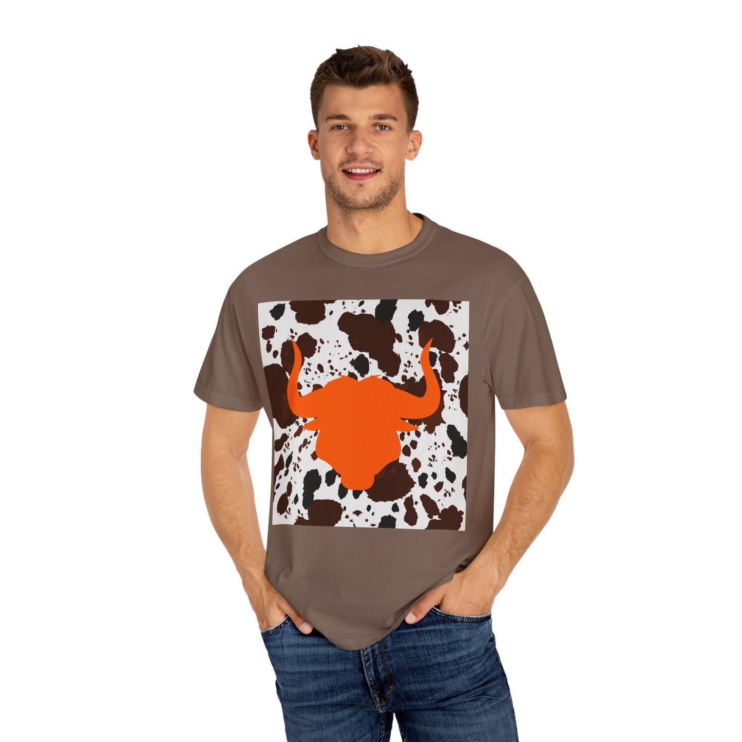 Cow 3 Unisex Garment-Dyed T-shirt