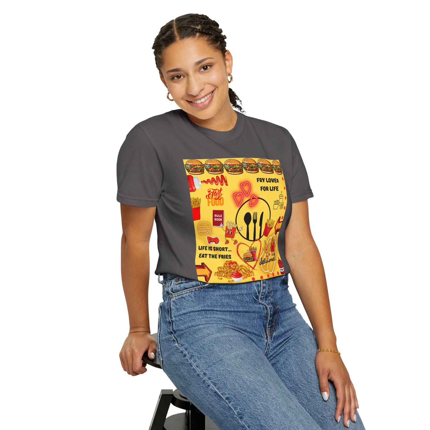 Eat The Fries Unisex Garment-Dyed T-shirt