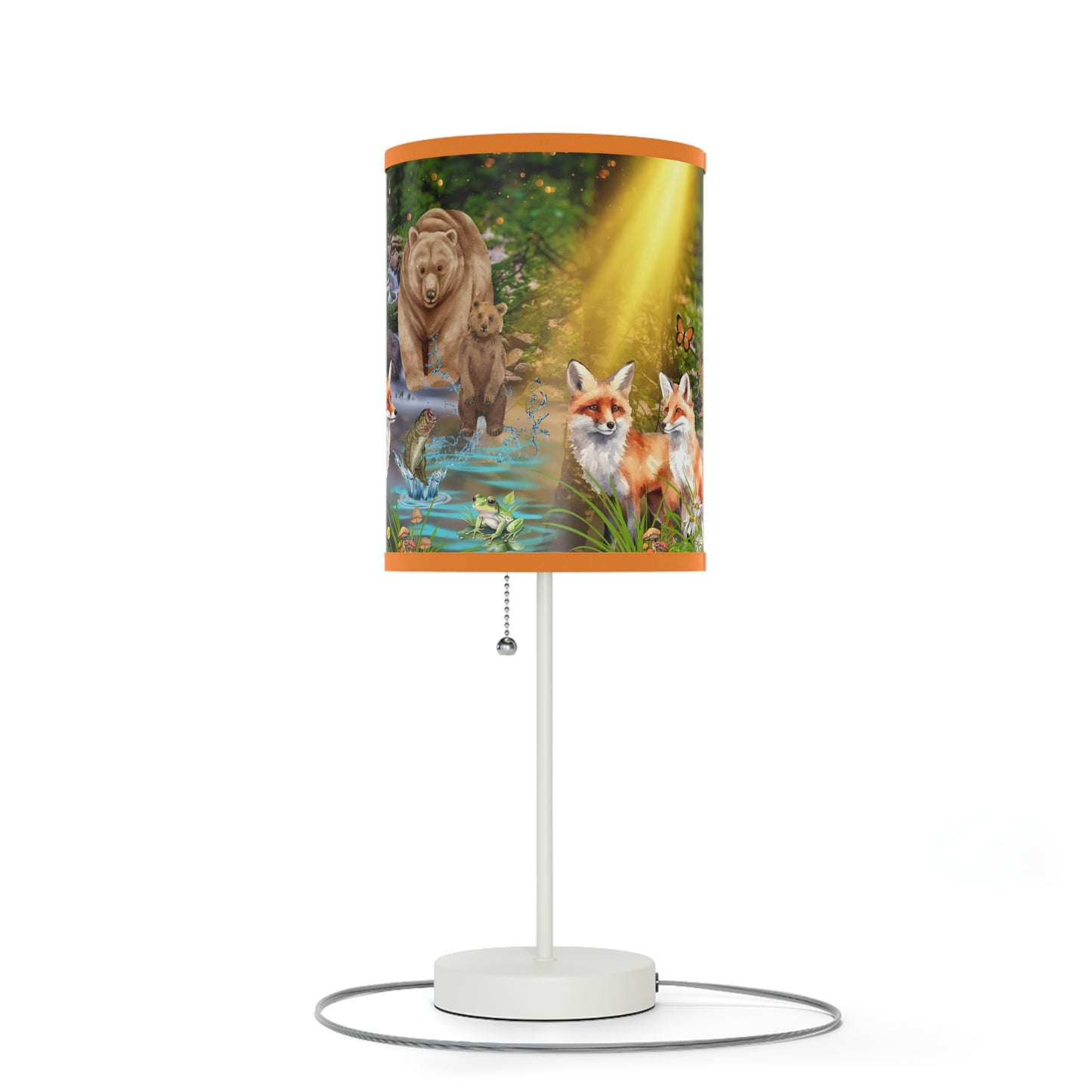 Foxes And Forest Friends Lamp on a Stand, US|CA plug