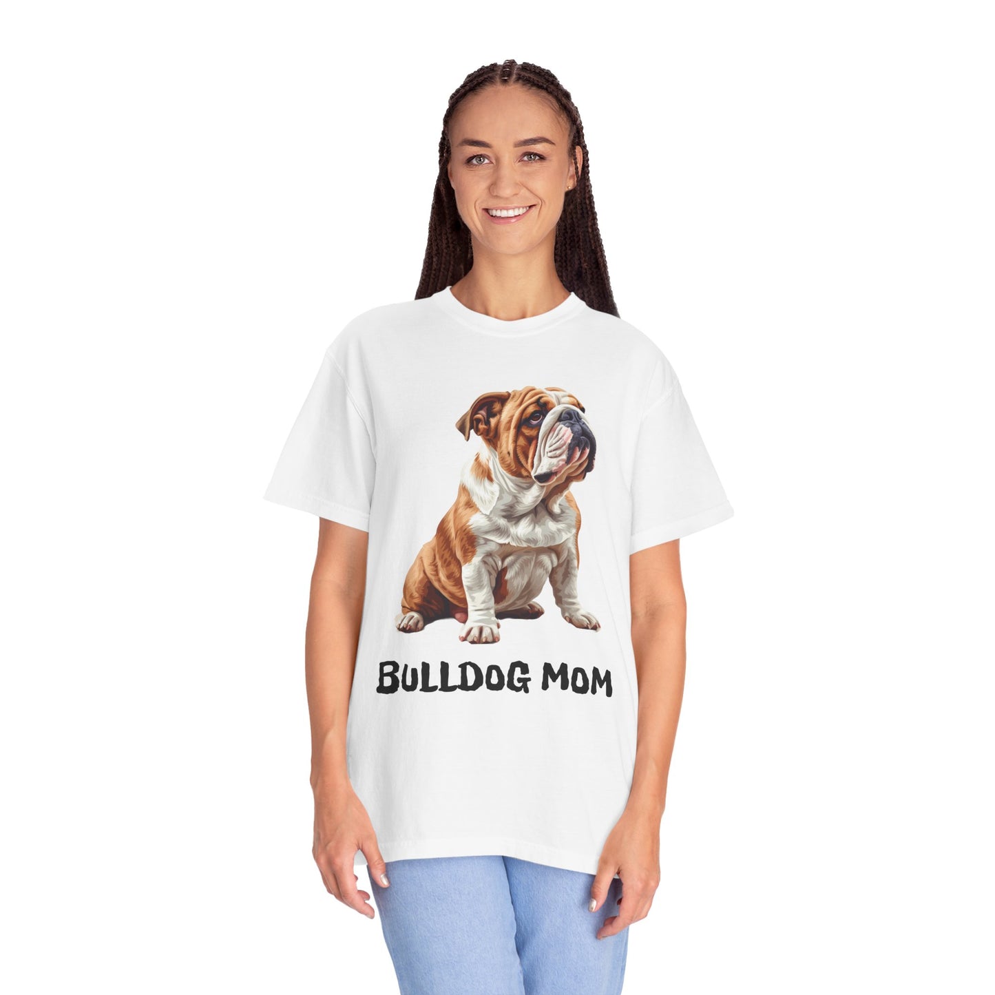 Bulldog Mom Unisex Garment-Dyed T-shirt
