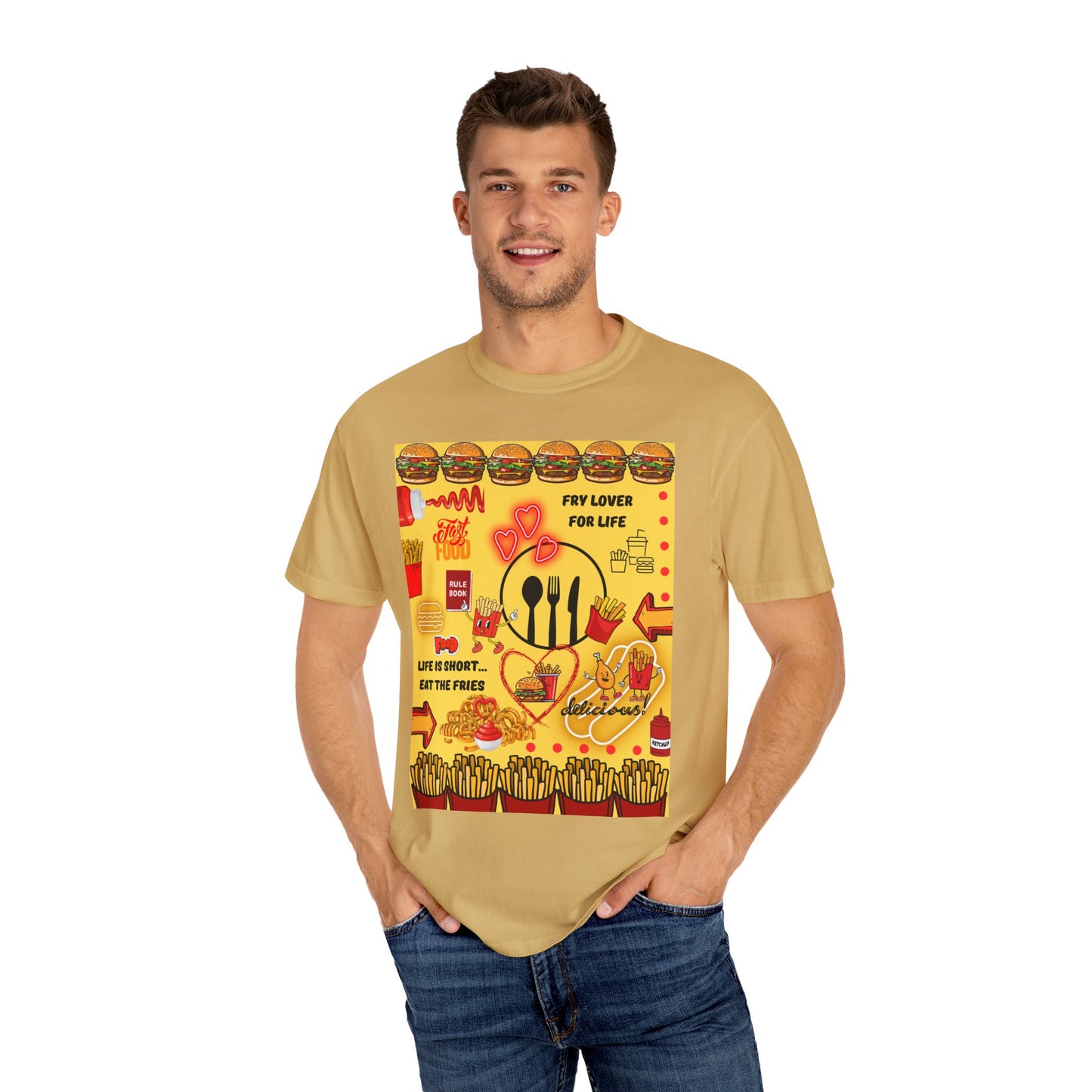 Eat The Fries Unisex Garment-Dyed T-shirt