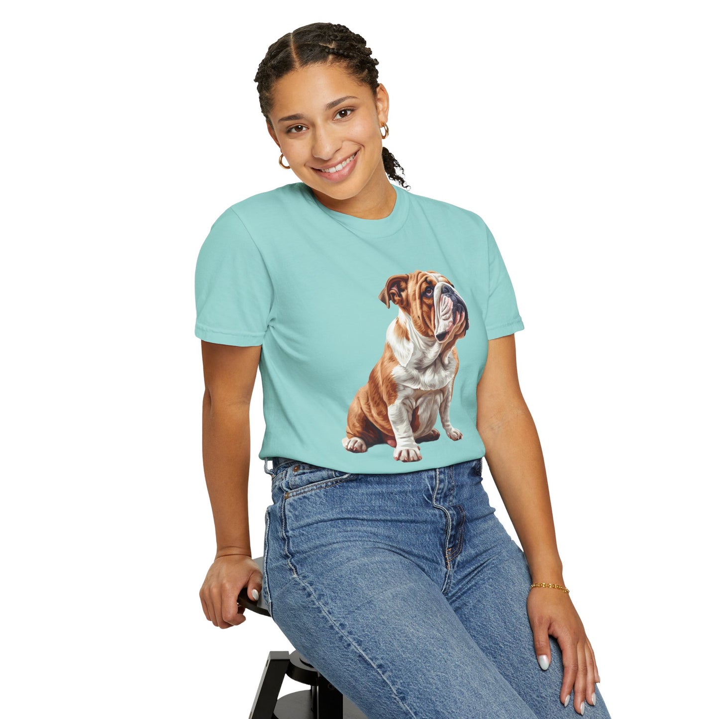 Bulldog Mom Unisex Garment-Dyed T-shirt