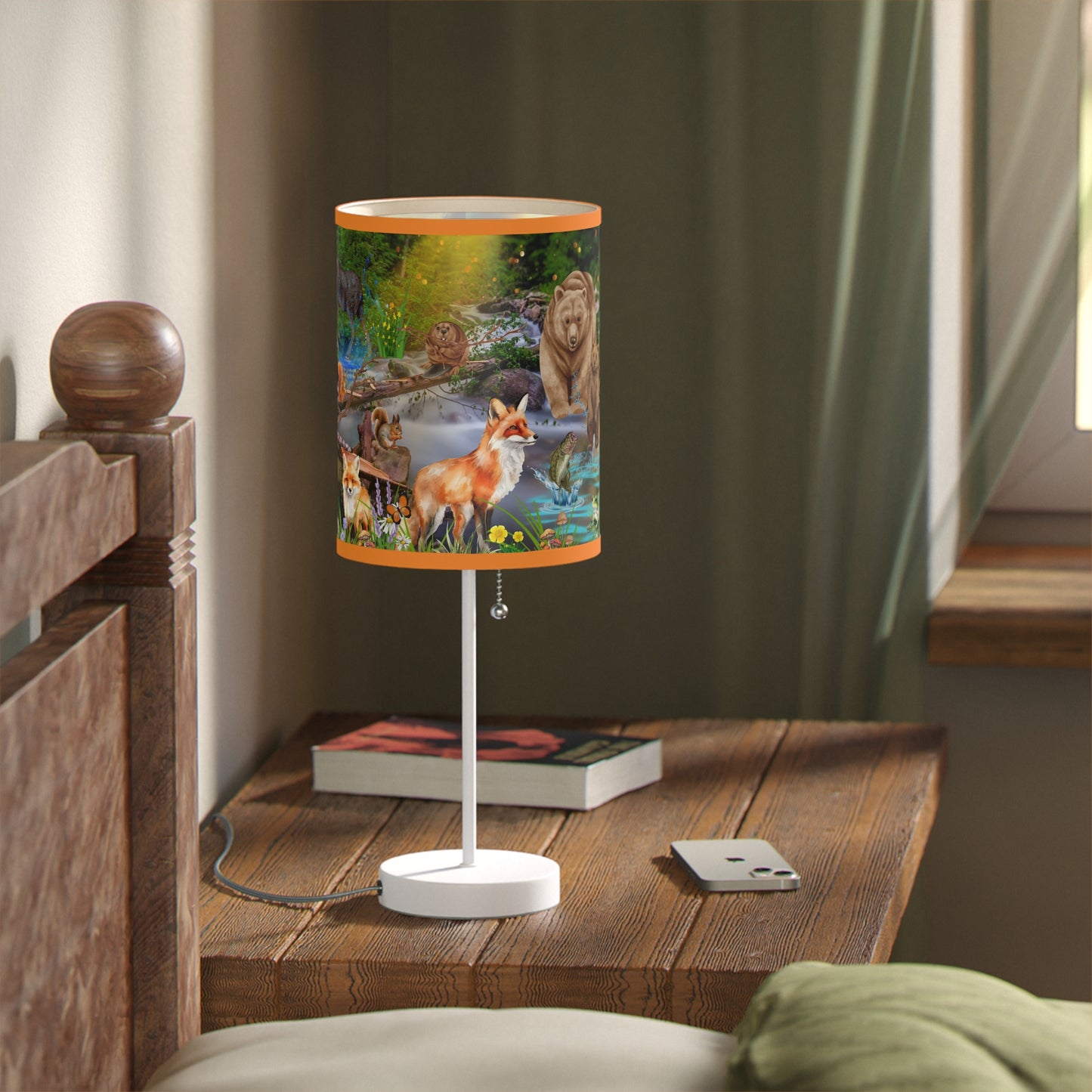 Foxes And Forest Friends Lamp on a Stand, US|CA plug