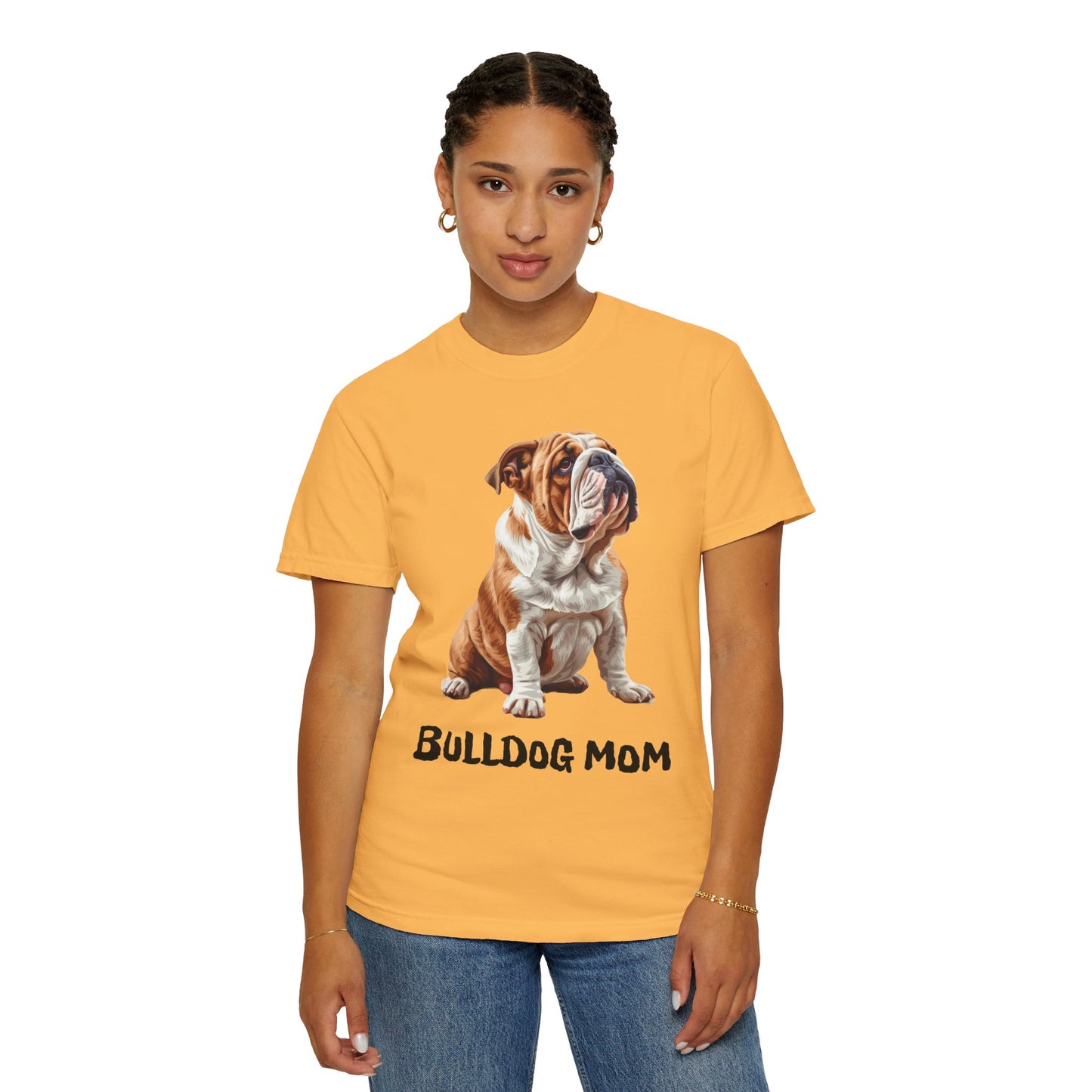 Bulldog Mom Unisex Garment-Dyed T-shirt