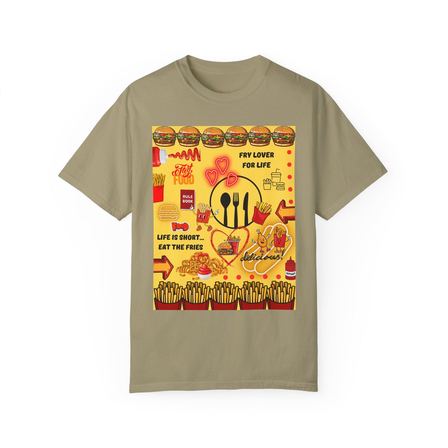 Eat The Fries Unisex Garment-Dyed T-shirt