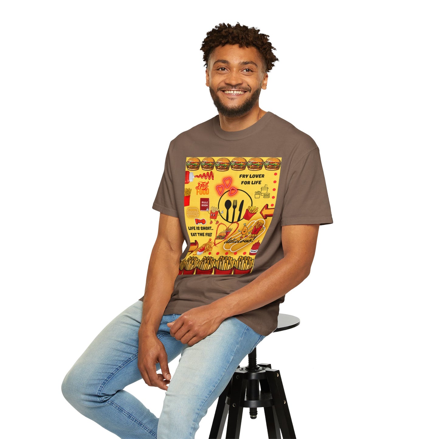 Eat The Fries Unisex Garment-Dyed T-shirt