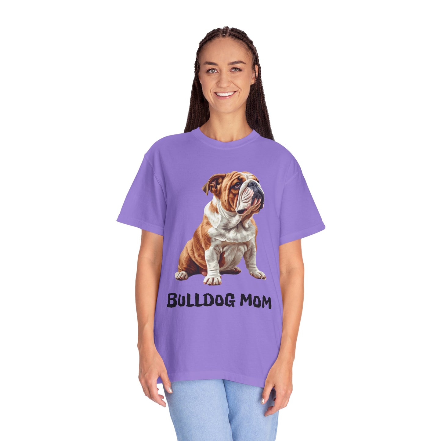 Bulldog Mom Unisex Garment-Dyed T-shirt