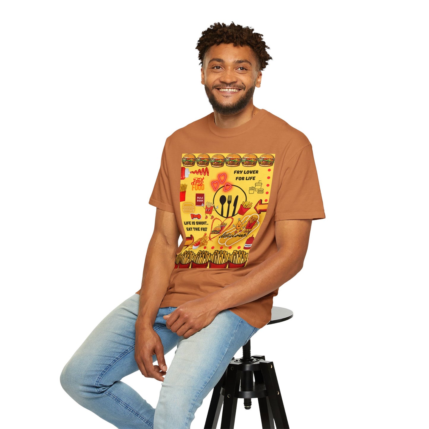 Eat The Fries Unisex Garment-Dyed T-shirt