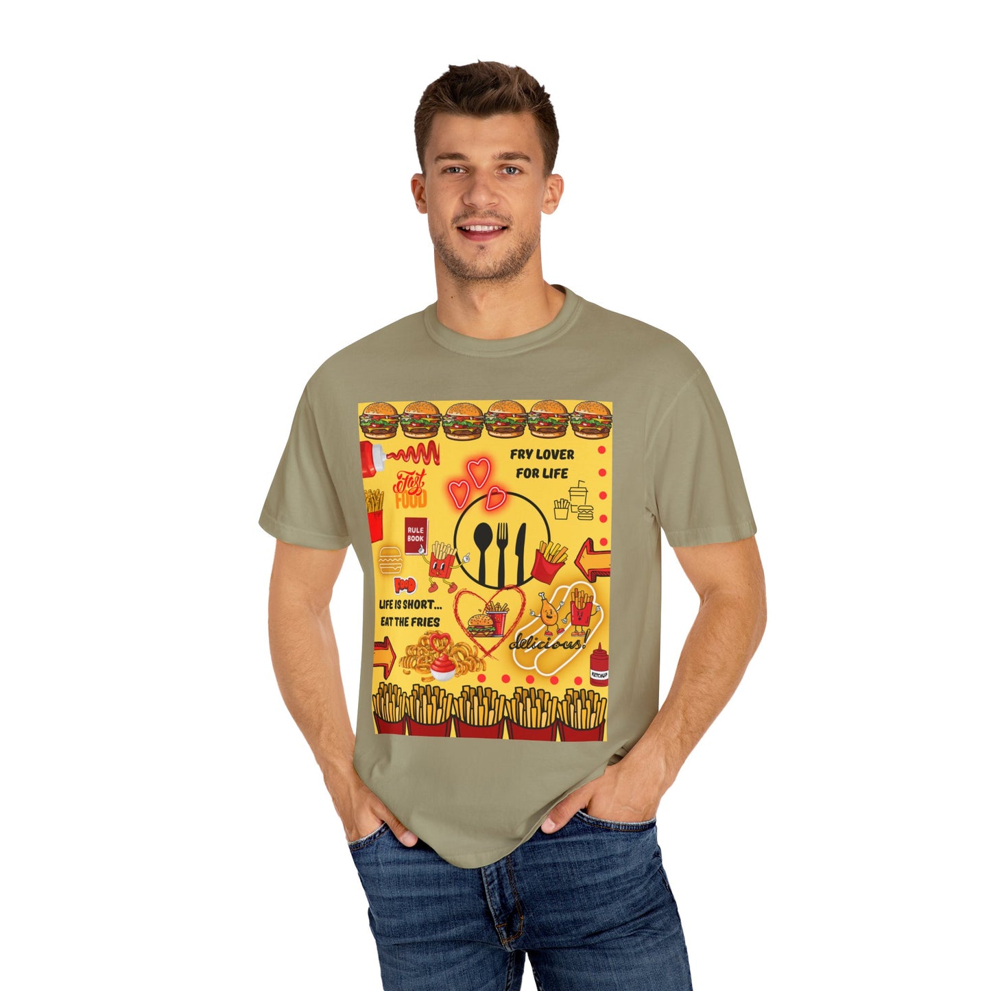Eat The Fries Unisex Garment-Dyed T-shirt