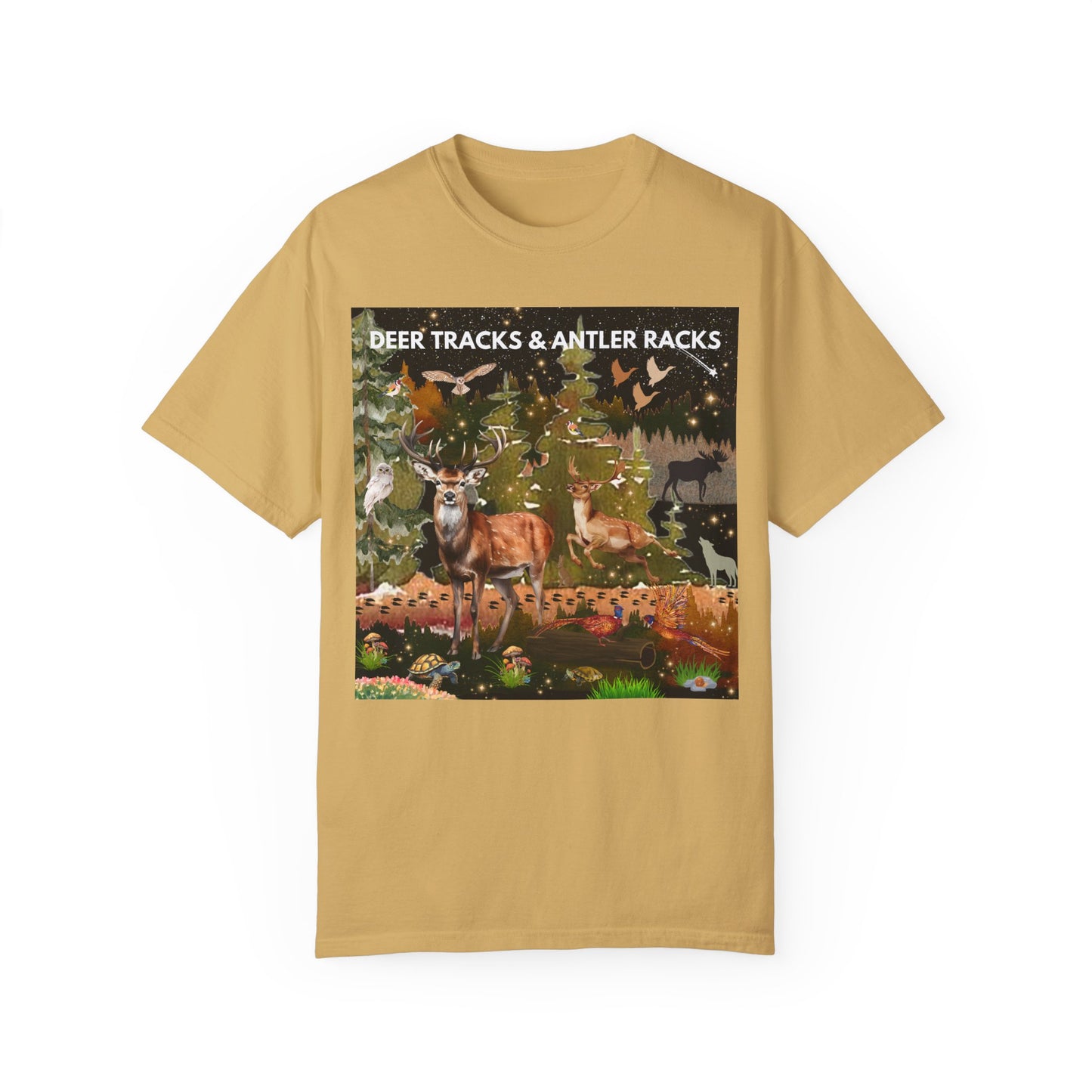 Deer Tracks & Antler Racks Unisex Garment-Dyed T-shirt