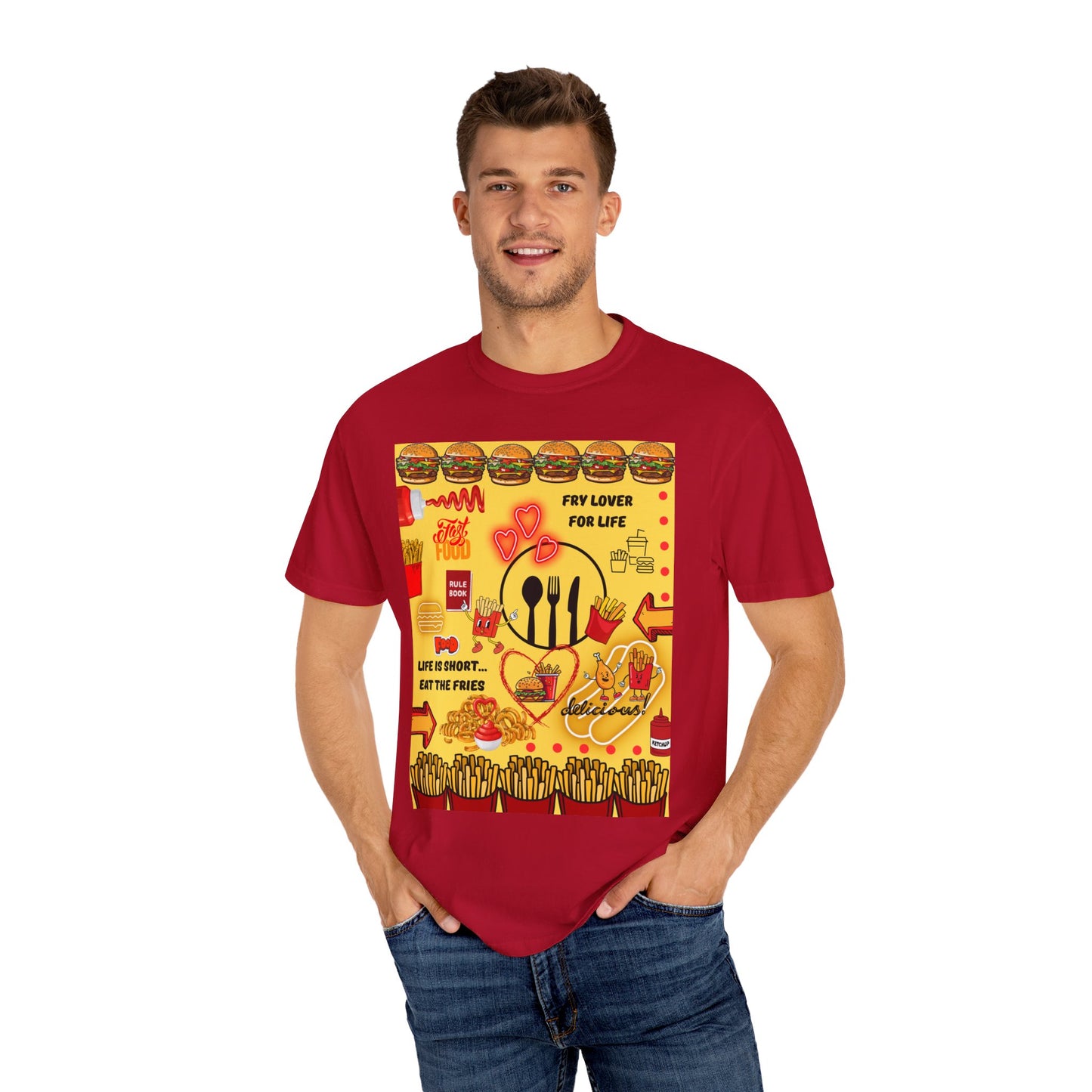 Eat The Fries Unisex Garment-Dyed T-shirt