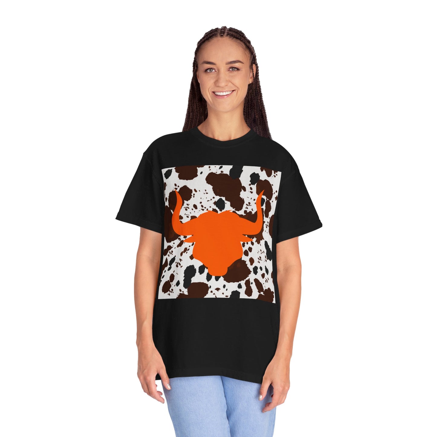 Cow 3 Unisex Garment-Dyed T-shirt