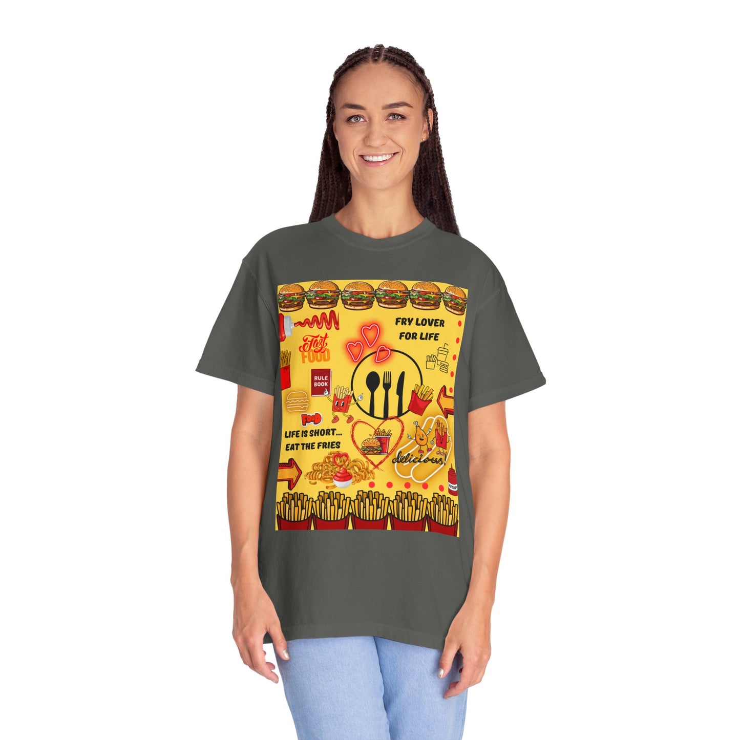 Eat The Fries Unisex Garment-Dyed T-shirt