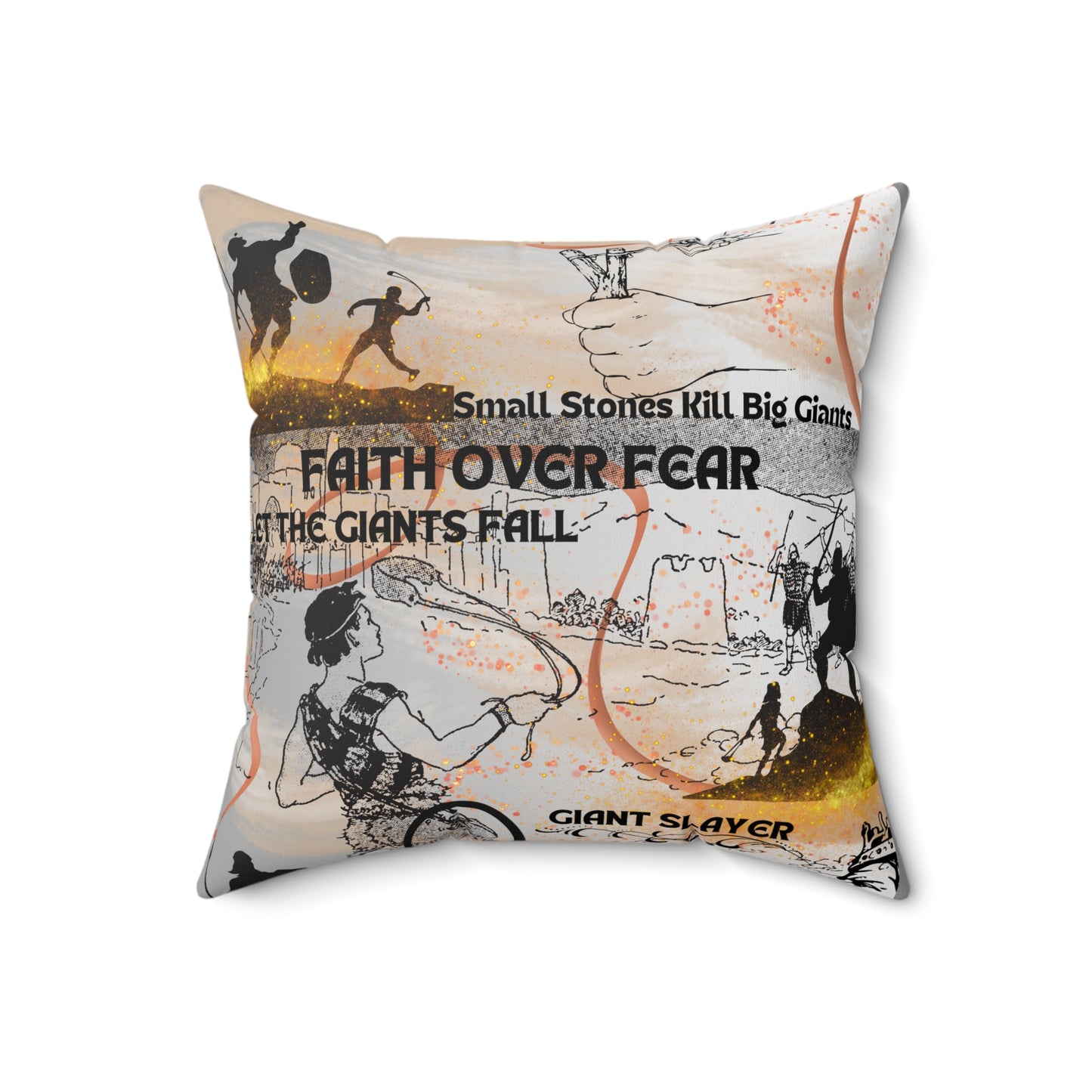 Faith Over Fear Spun Polyester Square Pillow