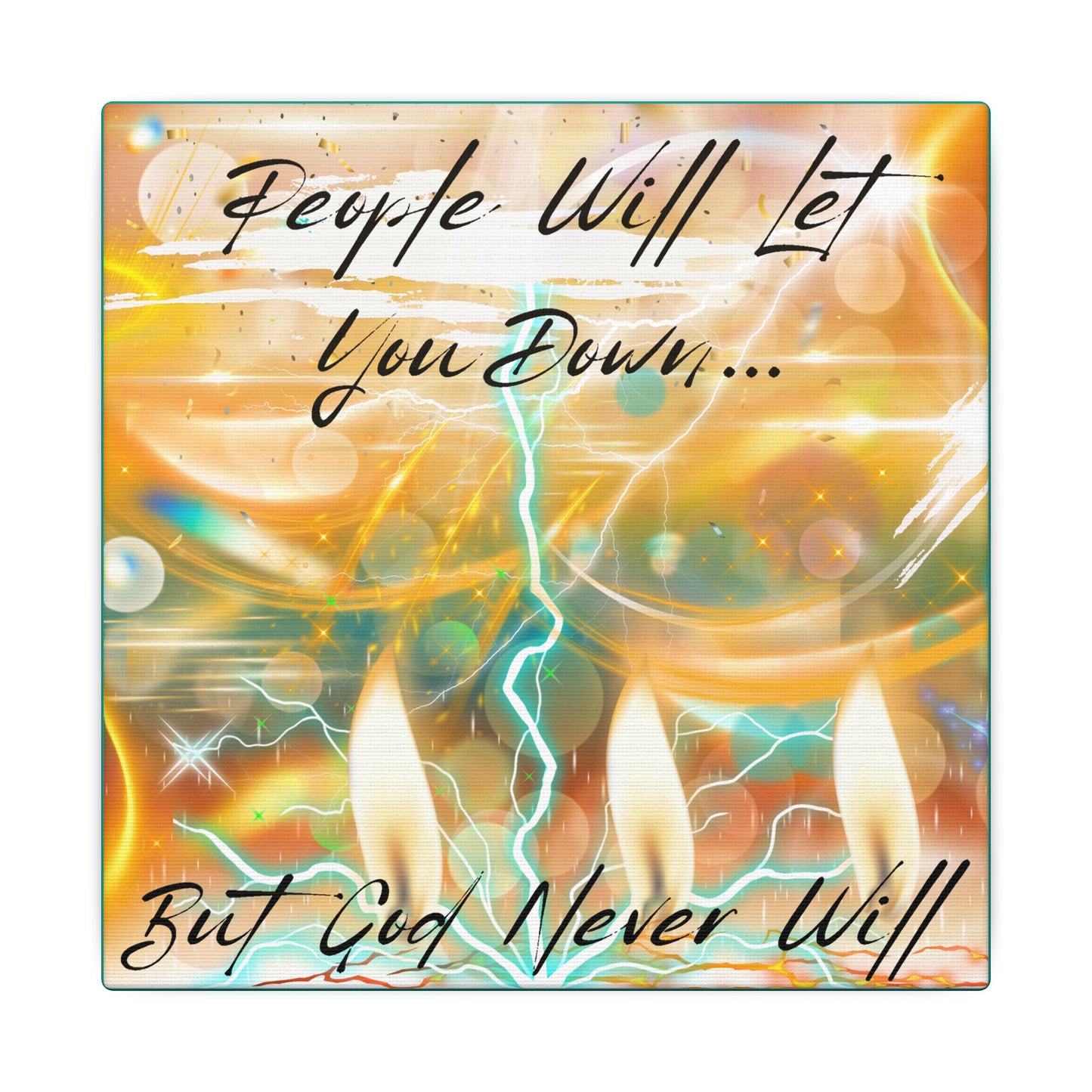 But God Never Will - Inspirational Wall Art Print, Motivational Canvas, Home Decor, Gift for Faith, Uplifting Quote, Modern Home Wall Art
